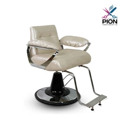 כיסא למספרה לבן פנינה